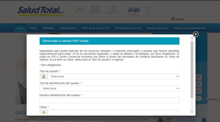 Comprobante de afiliados Salud Total