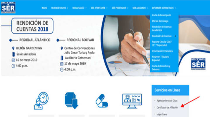 certificado de afiliacion mutual ser mutual ser cartagena